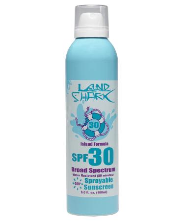 Tropical Seas - Land Shark Water Resistant 360 Continuous Spray Sunscreen - UVA/UVB SPF 30 - Light Coconut Scent
