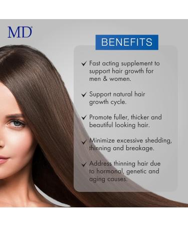 MD Nutri Hair Growth Support Supplement with Biotin 30 Capsules Nourish from Within for Healthier-Looking Hair - Buy Online on GoSupps.com