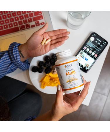 Orange Naturals - Everyday Multi - 60 Capsules - Immune Support Supplement - Multivitamin for Men & Women - Multi Antioxidant Supplement - Healthy Bones Healthy Teeth Healthy Eyes and Energy Support - Buy Online on GoSupps.com