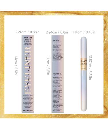 Makeup Eyeliner Liquid Waterproof Matte Fine Tip Liquid Eyeliners | Quick Drying Long-Lasting Highly Pigmented Liquid Eye Liners for All Eye Shapes Halloween Makeup Shows Women Frifer 03# - Buy Online on GoSupps.com