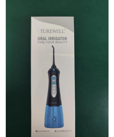 TUREWELL FC1592 Water Flosser for Teeth - Cordless, 300ML Water Tank, Portable Oral Irrigator, IPX7 Waterproof, 3 Modes, 4 Jet Tips - Black - Buy Online on GoSupps.com