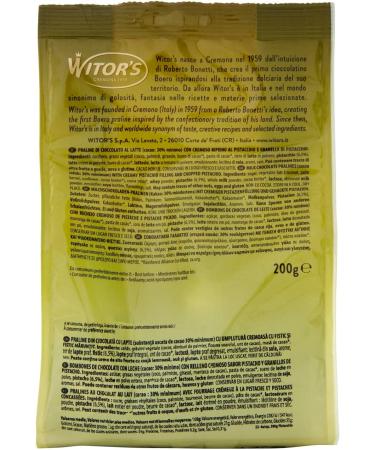 Italian Gourmet E.R. Witor's Golden Pistacchio Milk Chocolate with Pistachio Cream and Piatscchio Grains 200 g 6 Count - Buy Online on GoSupps.com