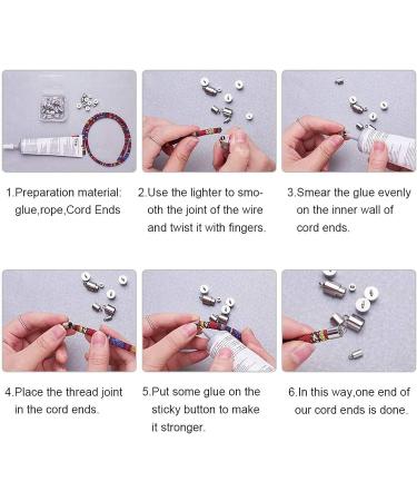UNICRAFTALE 50pcs Stainless Steel Cord End Caps - 5mm Inner Diameter Smooth Terminators for Jewelry Making - Stainless Steel Color - Buy Online on GoSupps.com