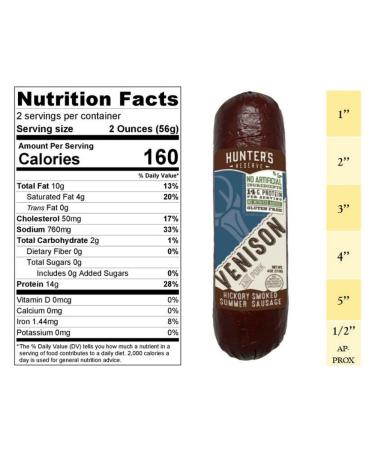 Hunters Reserve Hickory Smoked Wild Game Summer Sausages Variety Gift Pack - 20 Ounces (Pack of 5) - Buy Online on GoSupps.com