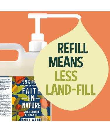 Faith In Nature Dragon Fruit Body Wash 2.5L - Revitalising, Vegan & Cruelty Free - No SLS or Parabens - Buy Online on GoSupps.com