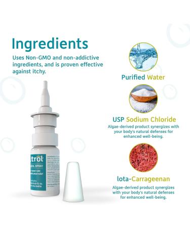 Nasitrol Natural Nasal Spray - All-Natural Saline Mist for Congestion and Daily Nose Care - Nasal Spray Essential for Cold and Flu Season - Instant Relief for Adults and Childrens - 25 mL Bottle - Buy Online on GoSupps.com