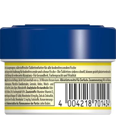 Tetra Tablets Tabimin - Premium Fish Feed for All Bottom Fish - 58 Count Pack | Ideal for Catfish Loaches & Barbs - International Shipping Available - Buy Online on GoSupps.com