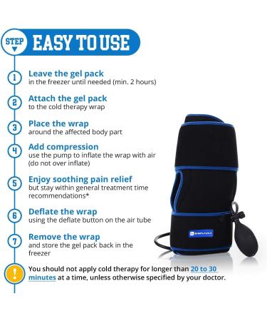 Cold Therapy Knee Ice Wrap with Compression and 2 Ice Gel Packs - Pain Relief for Meniscus and ACL Injuries - Buy Online on GoSupps.com