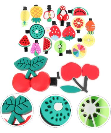 minkissy 2 Set Metal Hair Barrettes Cherry Hair Clip Metal Snaps Colorful Hair Clips Snap Barrettes Metal Hair Claw Clips Hair Clip for Girls Hair Accessories Hair Buckle Hairpin Kiwi - Buy Online on GoSupps.com