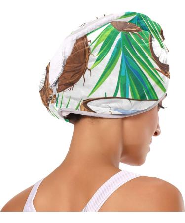 Tropical Coconut Hair Towel 2 Pack | Super Absorbent Quick Dry Hair Turbans for Women & Girls - Buy Online on GoSupps.com