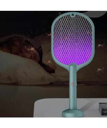 Electric Fly Swatter | 3000V Electric Indoor UV Light 2 in 1 Inhaled Photocatalyst Fly LED Lamp with 3-Layer Safety Mesh (Green) - Buy Online on GoSupps.com