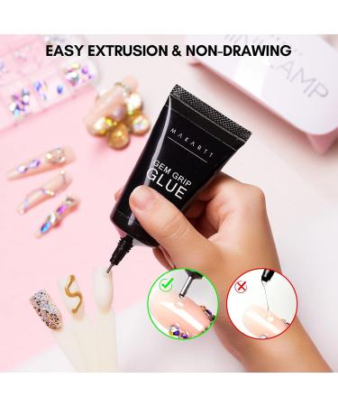 Makartt 30g Professional Rhinestone Nail Glue Gel - Perfect for Beginners & Salons | Strong Hold for Nail Tips & Gemstones - Buy Online on GoSupps.com