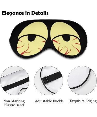 LynaRei Cartoon Tired Eye Sleep Mask - Funny Expression Blindfold for Full Night's Rest and Travel - Elastic Blackout Cover for Deep Sleep - Buy Online on GoSupps.com
