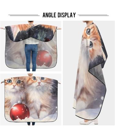 Waterproof Barber Cape - Christmas Cat Pattern & Cheetah Haircut Bib for Men & Women | Unisex Hair Cutting Cape 20 - Buy Online on GoSupps.com