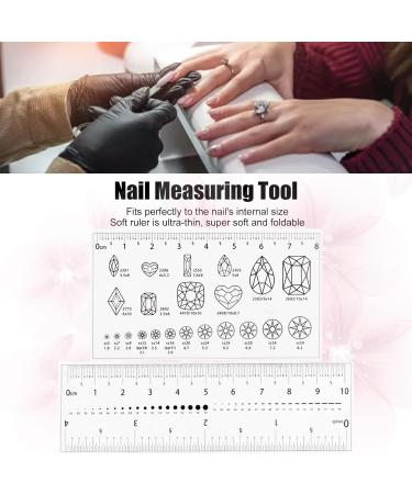 4Pcs Nail Measurement Ruler Set - Acrylic Nails & DIY Manicure Tools | Accurate Size for Nail Art & Rhinestones - Buy Online on GoSupps.com
