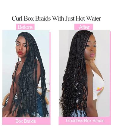 Unionbeauty 24 Inch Box Braids Crochet Hair - Ombre Pink Pre-looped Goddess Box Braids for Black Women - Pack of 8 - Buy Online on GoSupps.com