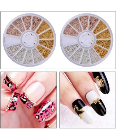 2 Boxes Nail Art Mini Steel Ball Beads for Nail Decoration | Nails Beauty Accessory Tool - Buy Online on GoSupps.com