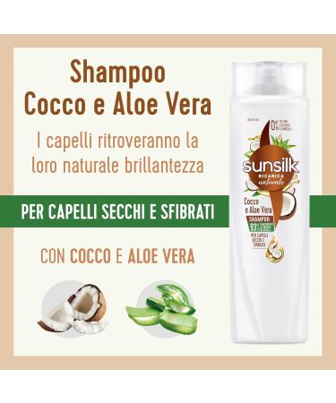 Dove Sunsilk Coconut and aloe vera shampoo for dry and brittle hair 250 ml - Buy Online on GoSupps.com