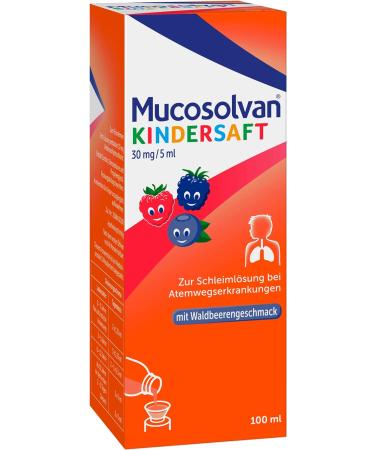 MUCOSOLVAN Children's Syrup 30 mg/5 ml | Cough Expectorant with Ambroxol 100 ml | International Shipping Available - Buy Online on GoSupps.com