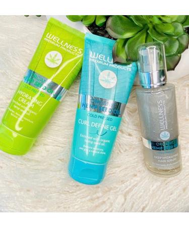 Shop Wellness Premium Intensive Hydrating Cream | Hemp-Infused Hair Styler & Moisturizer | Tames Frizz Adds Shine | Vegan Paraben-Free - 180ml - Buy Online on GoSupps.com