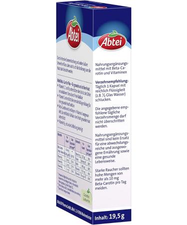 Buy Abtei Beta-Carotene Plus - Skin-Active B Vitamins 50 Capsules | Boost Skin Health | International Shipping - Buy Online on GoSupps.com