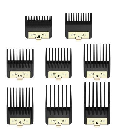 8 Premium Clipper Guards for BaBylissPRO Barberology FX870 FX890 FX825 and FX673 Clippers Fit for Babyliss Clipper Guards with Metal Clip - Cutting Lengths 1/16-3/4 inch Attachment Combs Set