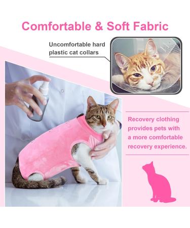 Cat Recovery Suit Pink S - Post Surgery Anti-Lick Medical Vest & Bodysuit - Buy Online on GoSupps.com