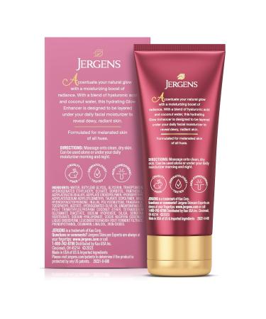 Jergens Melanin Glow Facial Glow Enhancer Luminizer and Moisturizer with Hyaluronic Acid Dermatologist-Tested Non-Comedogenic 2Oz 2 Fl Oz (Pack of 1) Facial Luminizer and Moisturizer 2 Fl Oz - Buy Online on GoSupps.com