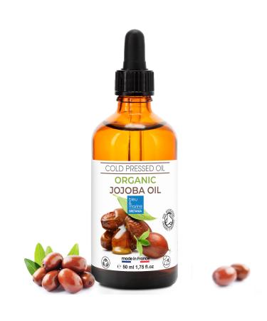 bleu & marine Bretania Pure and 100% Natural Organic Jojoba Oil: Face Oil Moisturizing Hair and Beard Anti Aging Facial Make-Up Remover Oil Eyelash Serum Nail Cuticle Oil Atopic Skin Care 50 ml