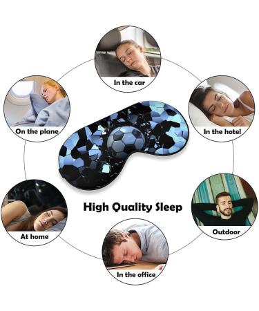 3D Soccer Ball Sleep Eye Mask | Light Blocking Eyeshade for Men & Women | Adjustable Strap | Perfect for Travel & Napping - Buy Online on GoSupps.com