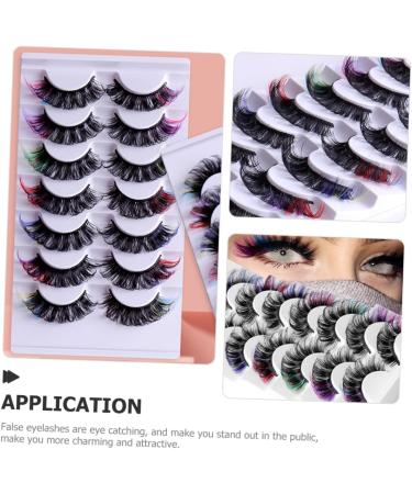 7 Pairs false lashes fake eyelashes lash clusters eyelashes with color fake lashes false lash extensions makeup eyelashes individual lashes chemical fiber extend cosplay - Buy Online on GoSupps.com