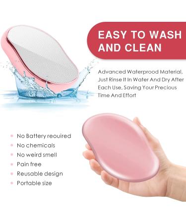 Crystal Hair Eraser - Reusable Hair Removal Tool for Men and Women - Painless Exfoliation - Magic Hair Remover for Back, Arms, Legs - Mistyrose - Buy Online on GoSupps.com