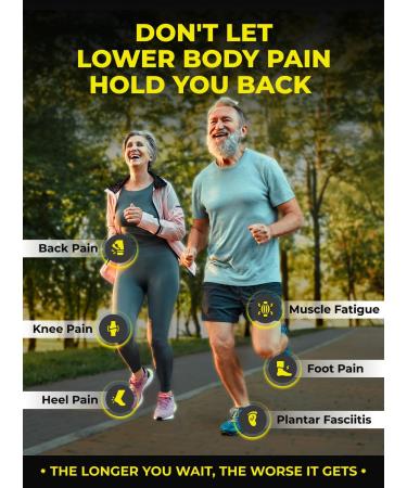 Premium Anti-Fatigue Shoe Insoles - Plantar Fasciitis Arch Support Insoles for Men and Women Shoe Inserts - Orthotic Inserts - Flat Feet - Insoles for Arch Pain High Arch - Boot Insoles L Black UK 10-11.5 - Buy Online on GoSupps.com