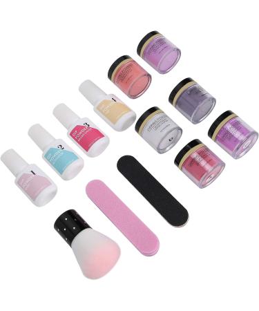 Dip Powder Nail Starter Kit Nail Dipping Powder Set Nail Dip Powder System Starter Kit Nail Art Powder Top Base Coat Gel Dust Brush Manicure Tool Set for Nail Salon Home DIY Gift for Ladies(K1213) - Buy Online on GoSupps.com