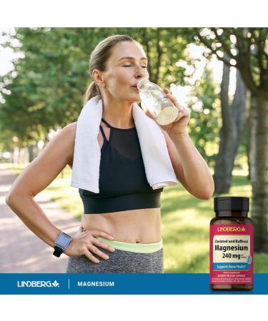 Piping Rock Magnesium Supplement for Women and Men | 240 mg | 60 Capsules | Buffered Chelate | Non-GMO Gluten Free | by Lindberg - Buy Online on GoSupps.com