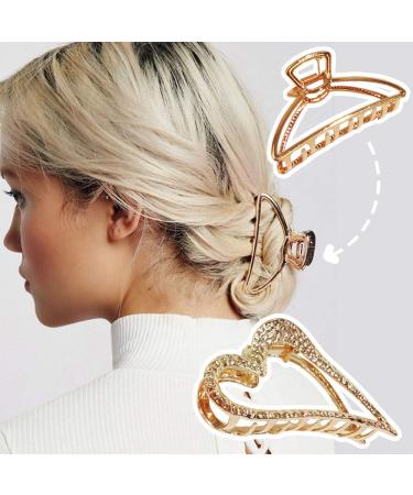 Elegant Sickle-Shaped Hair Clips | 4-Piece Slipproof Hair Accessories for Girls | Secure Hair Fixing - Buy Online on GoSupps.com