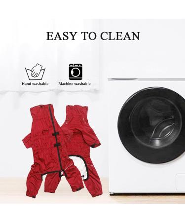 Minezi High Collar Waterproof Dog Coat Set - Red XX Large (51-54cm) with Reflex Strips & Zippers | Perfect for All Dog Types - Buy Online on GoSupps.com