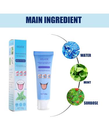 Tongue Cleaning Gel with Brush - Healthy Oral Hygiene Set for Adults | Fresh Breath & Effective Oral Care - Buy Online on GoSupps.com