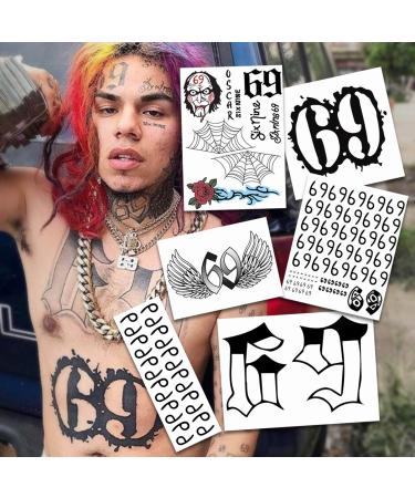 2020 Rapper Inspired Temporary Tattoos - 69 Realistic Face, Chest, Body & Arm Tattoos - Halloween Costume - Skin Safe - MADE IN USA - Buy Online on GoSupps.com