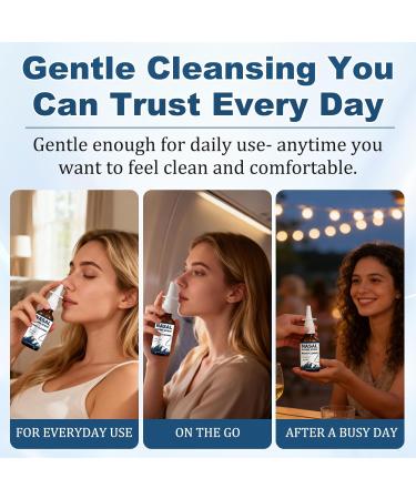 2Pcs Iodine Nasal Spray Daily Nasal Cleanse & Care Mist Fine Mist Non-Medicated Nasal Spray Refreshes Nasal Passages for Dry Air Travel & Daily Use - 150+ Uses - Buy Online on GoSupps.com