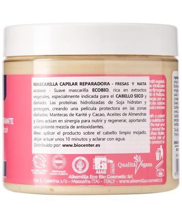 Alkemilla Strawberry Repair Hair Mask 200ml - Eco-Friendly Deep Conditioning Treatment for Damaged Hair - Buy Online on GoSupps.com