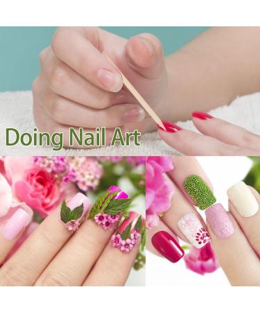 100 Rose Wooden Stick Manicure Set - Double-Sided Orange Wood Sticks for Nail Care & Pedicure Art - Buy Online on GoSupps.com