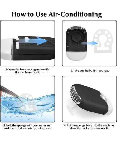 Krofaue Eyelash Fan USB Rechargeable Mini Portable Lash Fan Dryer for Eyelash Extensions - Handheld Neck Desk Fan 3 in 1 (Type-C) Black - Buy Online on GoSupps.com