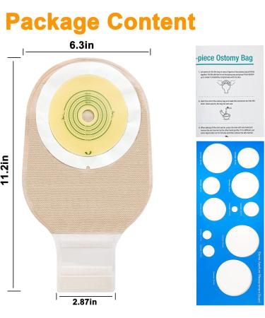 Ceeport 20 PCS Colostomy Bags - Drainable Ostomy Pouch for Ileostomy Stoma Care - Odor Resistant - Cut-to-Fit Type 1 - Buy Online on GoSupps.com