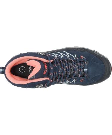 CMP Women's Rigel Mid Trekking Shoes - Waterproof Blue Peach Pink Size 39 EU - Ideal for Outdoor Adventures - Buy Online on GoSupps.com