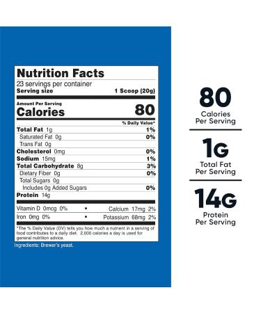 Nutricost Brewers Yeast Powder 1LB (16oz) - Non-GMO Vegetarian Friendly - Buy Online on GoSupps.com
