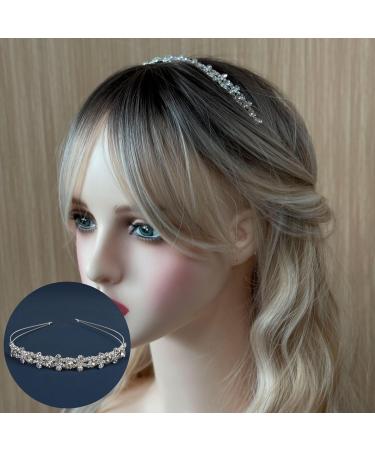 Bride Headband Rhinestones Crystal Hair Bands Bridal Wedding Headbands Bridesmaid Flower Girl Elegant Hair Accessories Prom Party Birthday Celebration Hairband for Women & Girls - Buy Online on GoSupps.com