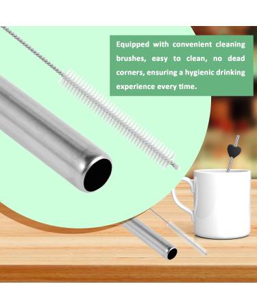 2 Pcs No Wrinkle Straw Stainless Steel Drinking Straw Anti Wrinkle Straws 11.5 Inch Long Metal Straw with Cleaning Brush and Cloth Bag Effortless to Clean Metal Straw for Water Juice Smoothie Tea - Buy Online on GoSupps.com