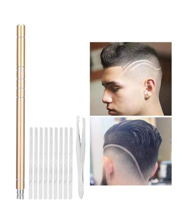 Professional Stainless Steel Eyebrow Shaving Cutter & Hair Engraving Pen - Golden | Perfect for Beard Styling & Precision Grooming - International Shipping Available - Buy Online on GoSupps.com