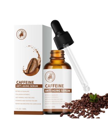 IZBEAUVO Caffeine Serum 30ml Collagen Serum Anti Wrinkle Serum For Women & Men Anti-Aging & Fine Lines Repair Brighten Moisturizing Vitamin C Serum For Face & Eye Contour With Niacinamide Retinol